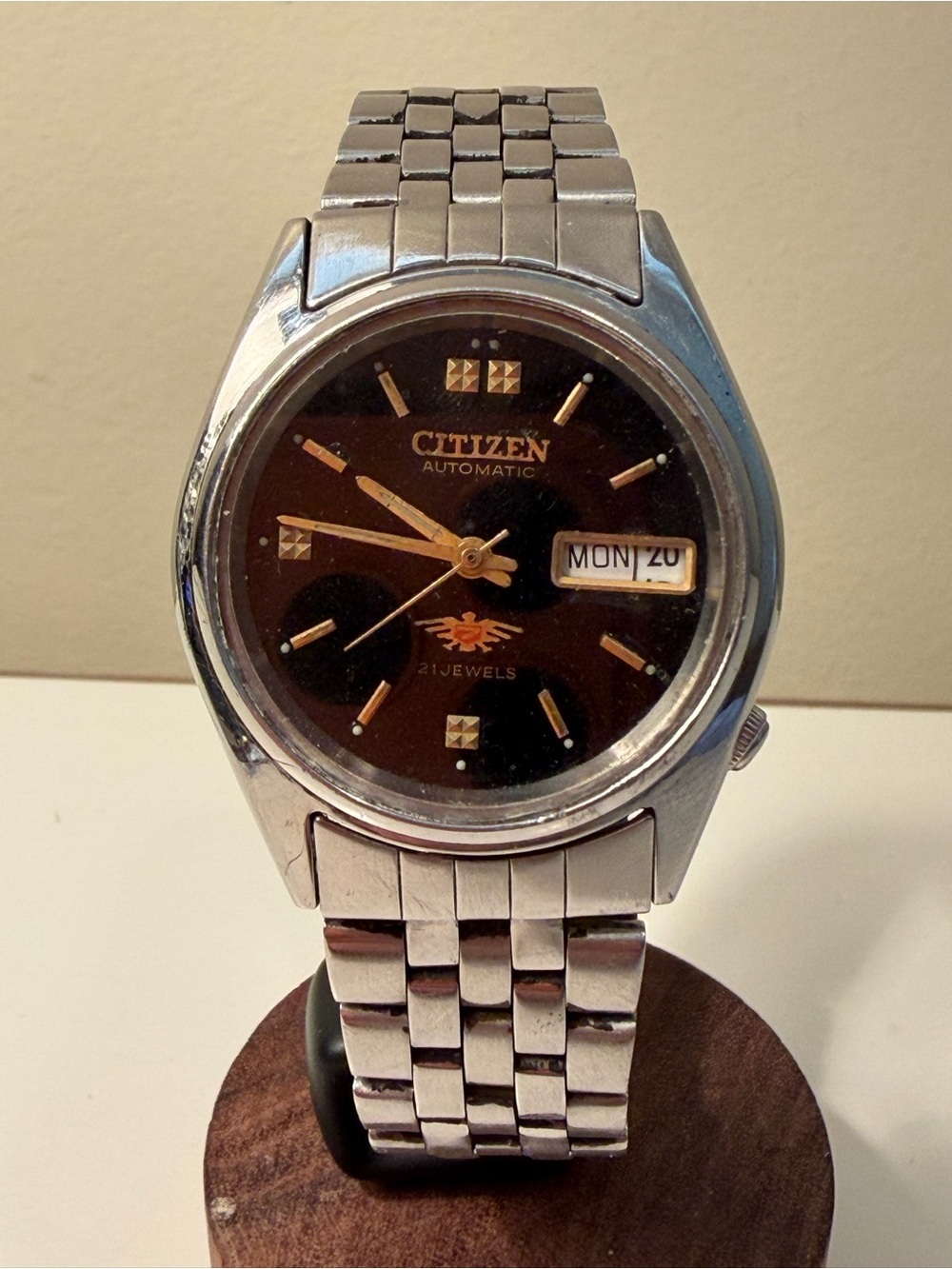 Vintage Citizen Eagle 7 Automatic 21 Jewels – Black/Dark Dial | 33mm
